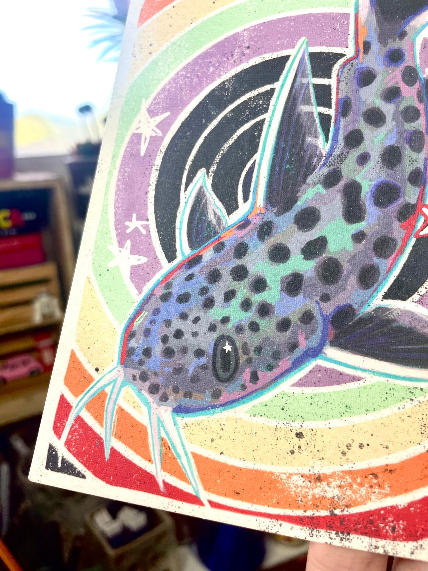 Retro Catfish Sticker