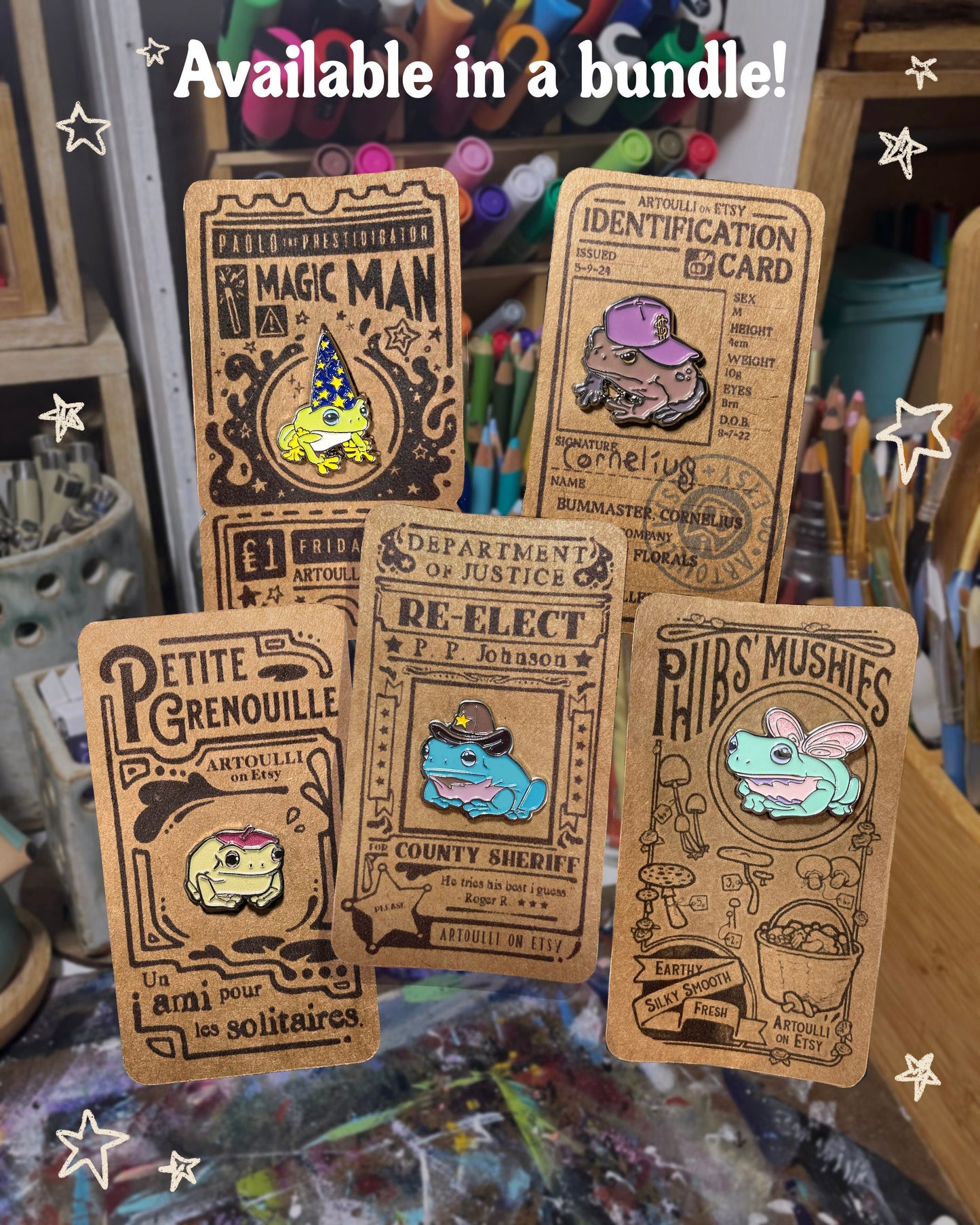 Sheriff Frog Enamel Pin