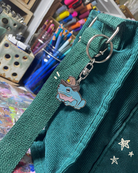 Sheriff Frog Keychain