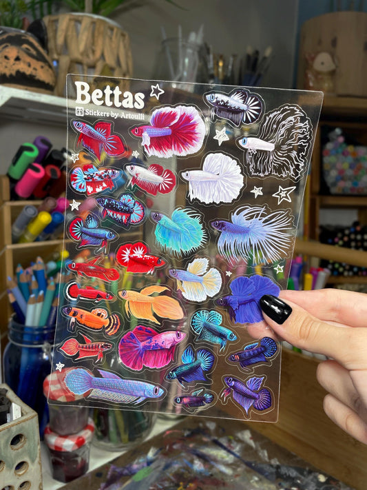Betta Fish Sticker Sheet