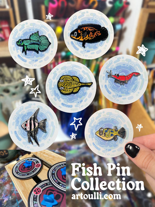 Fish Pin Series! Pack of 6