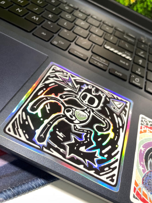 Inedible! X-ray Kitty Holo Sticker