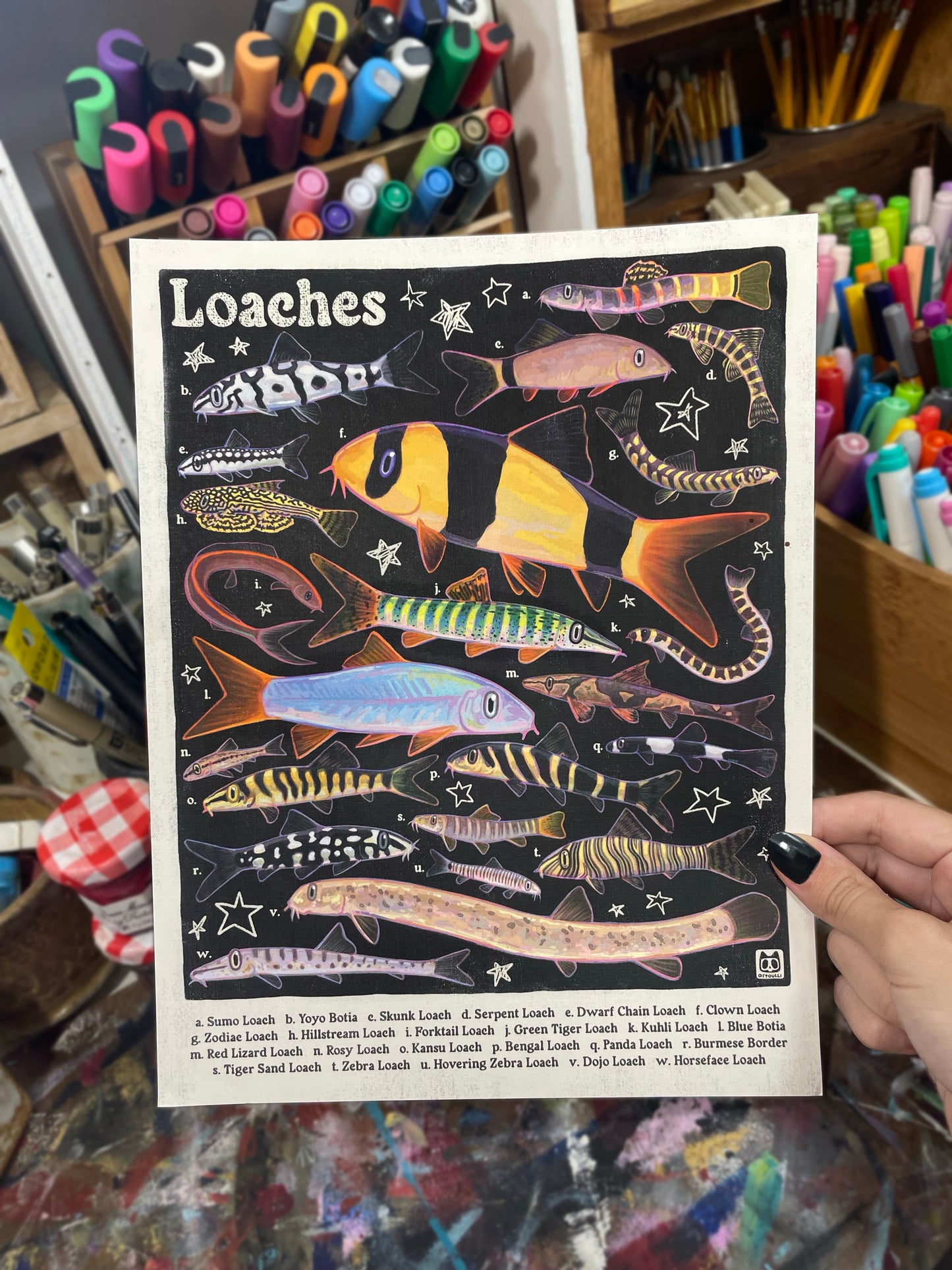 Loach Fish Poster 8.5x11