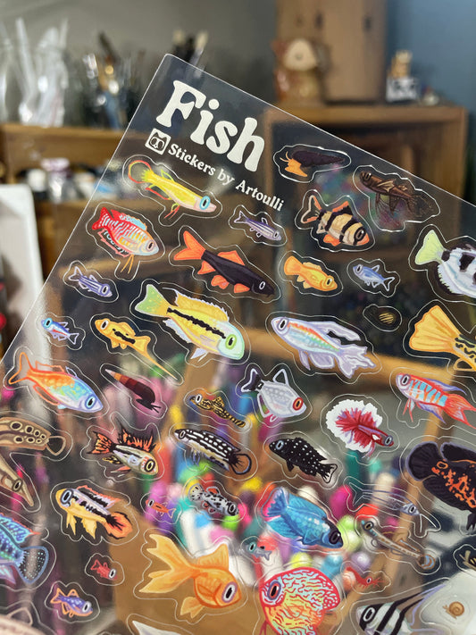 Mini Aquarium Fish Sticker Sheet
