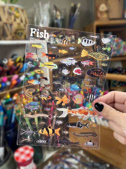 Mini Aquarium Fish Sticker Sheet
