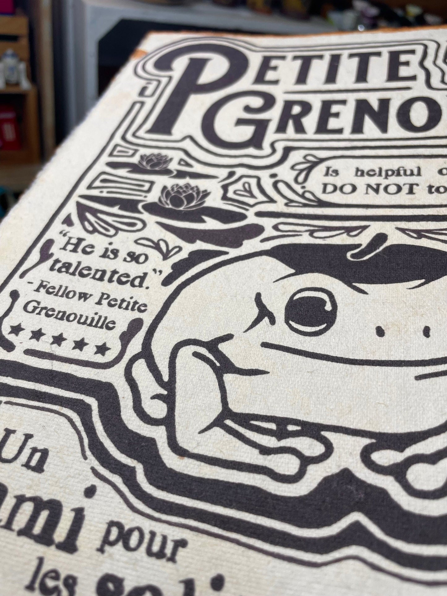 Vintage Frog Poster A4
