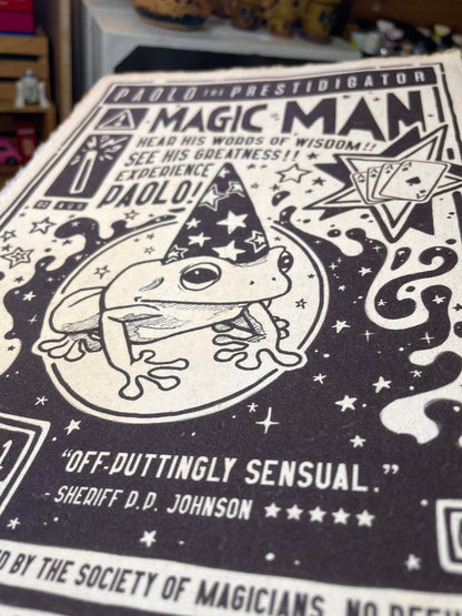 Vintage Magic Frog Poster A4