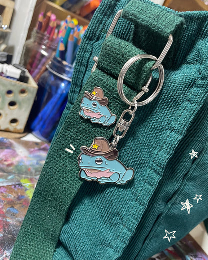 Sheriff Frog Keychain