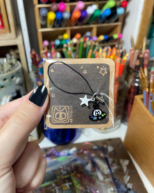 Flying Saucer Kitty Charm