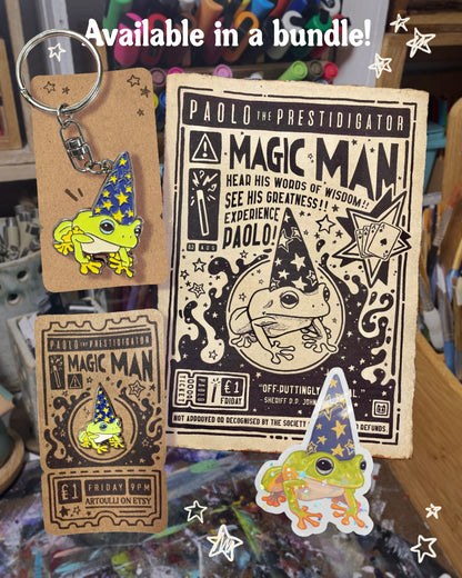 Vintage Magic Frog Poster A4