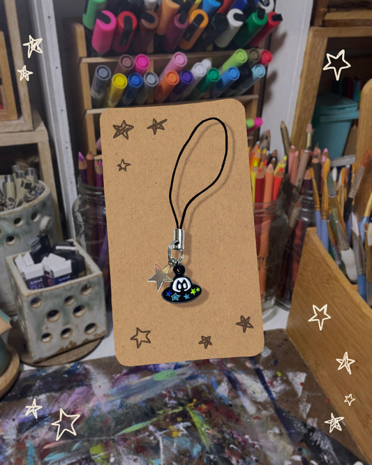 Flying Saucer Kitty Charm