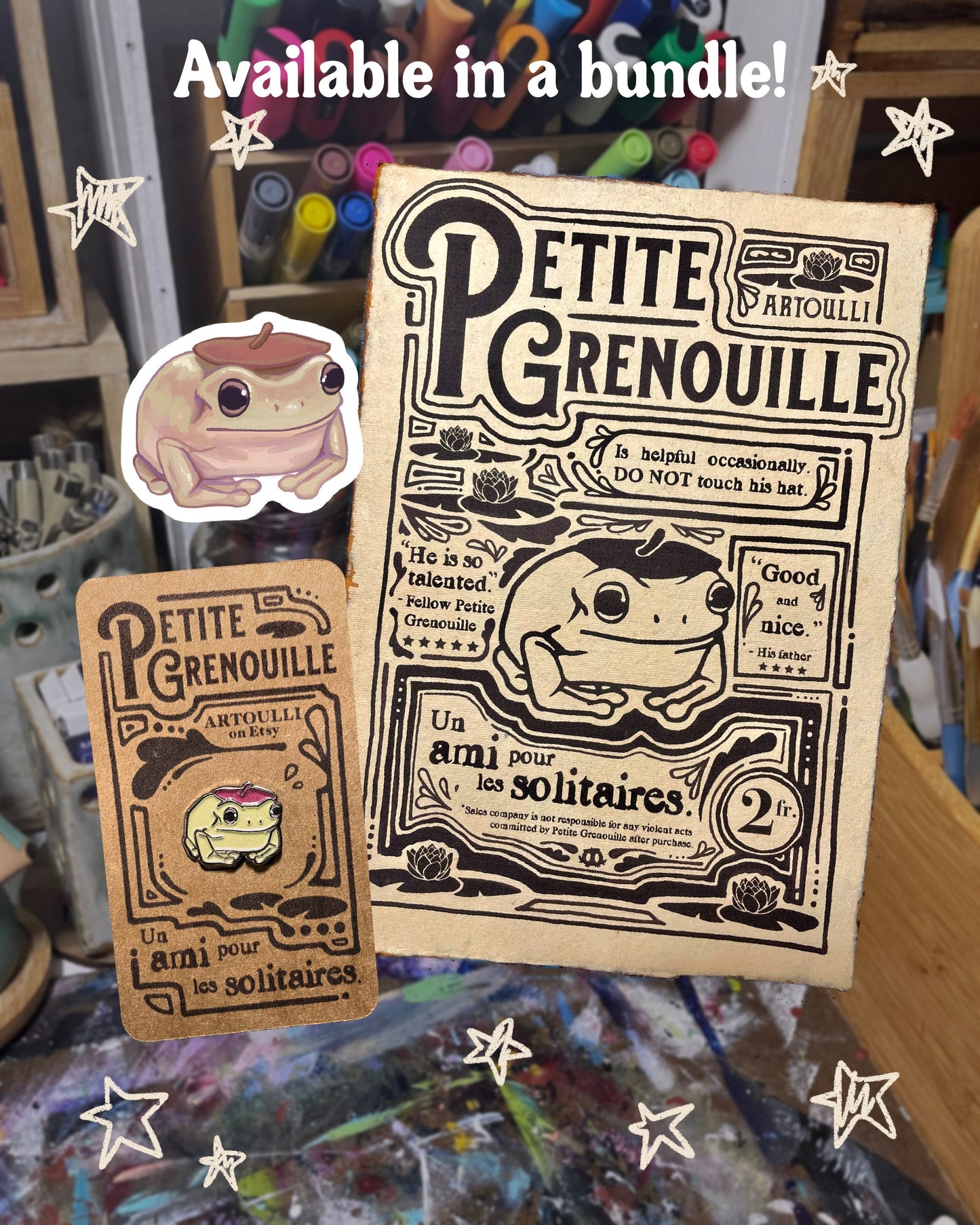 Little Beret Frog Pin