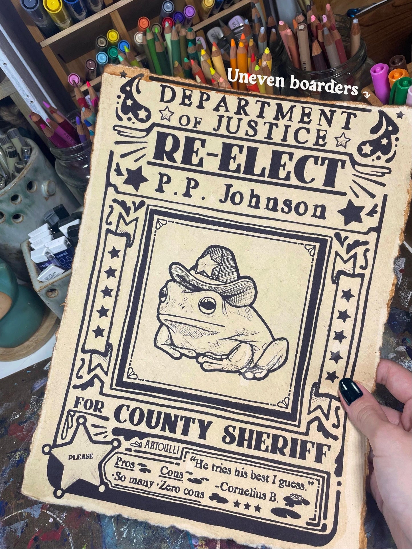 Misprinted Vintage Frog Posters A4