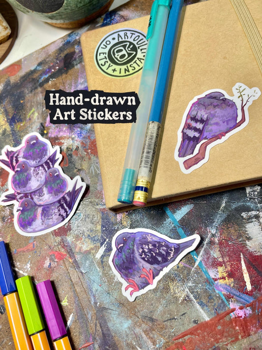 Pigeon Art Sticker Pack