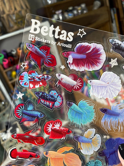 Betta Fish Sticker Sheet
