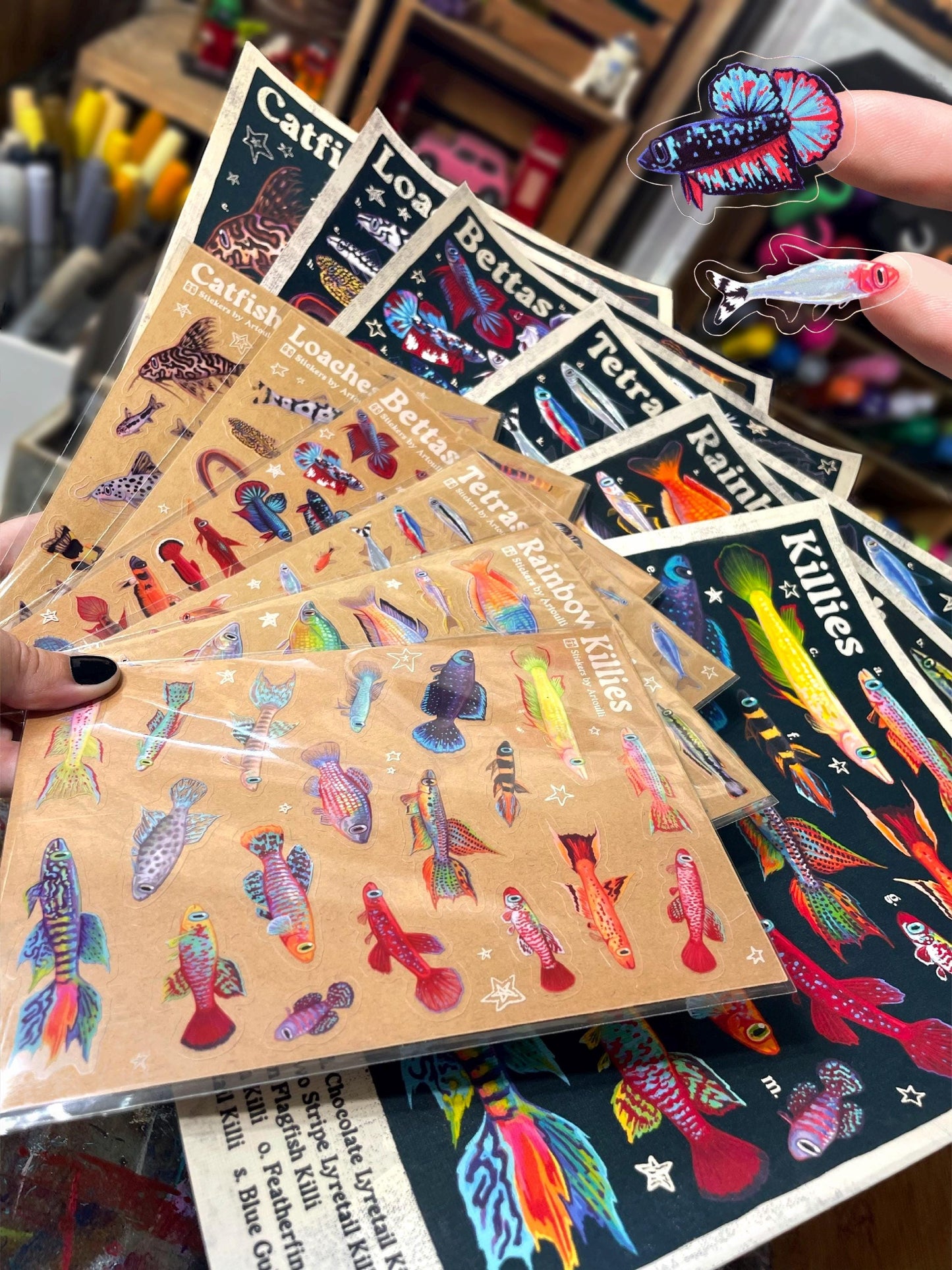 Clear Highfin Shark Sticker