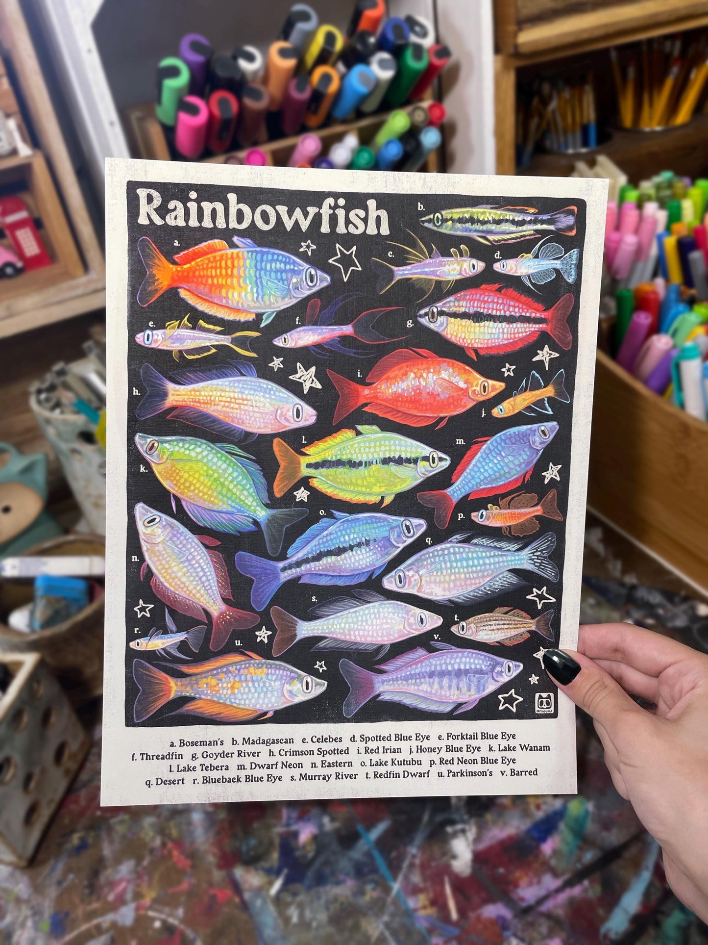 Rainbowfish Poster 8.5x11