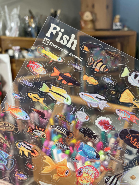 Mini Aquarium Fish Sticker Sheet