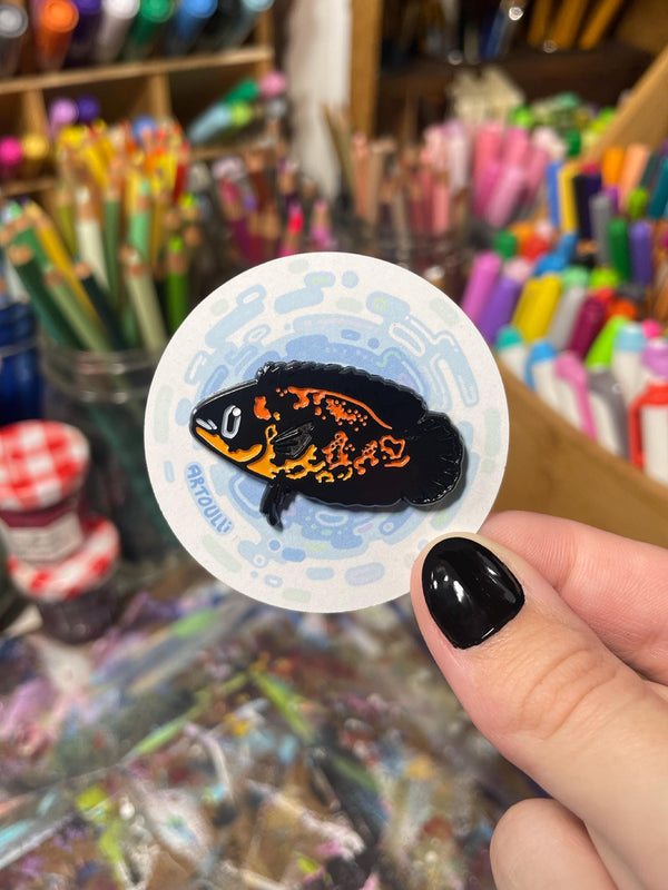 Oscar Cichlid Pin