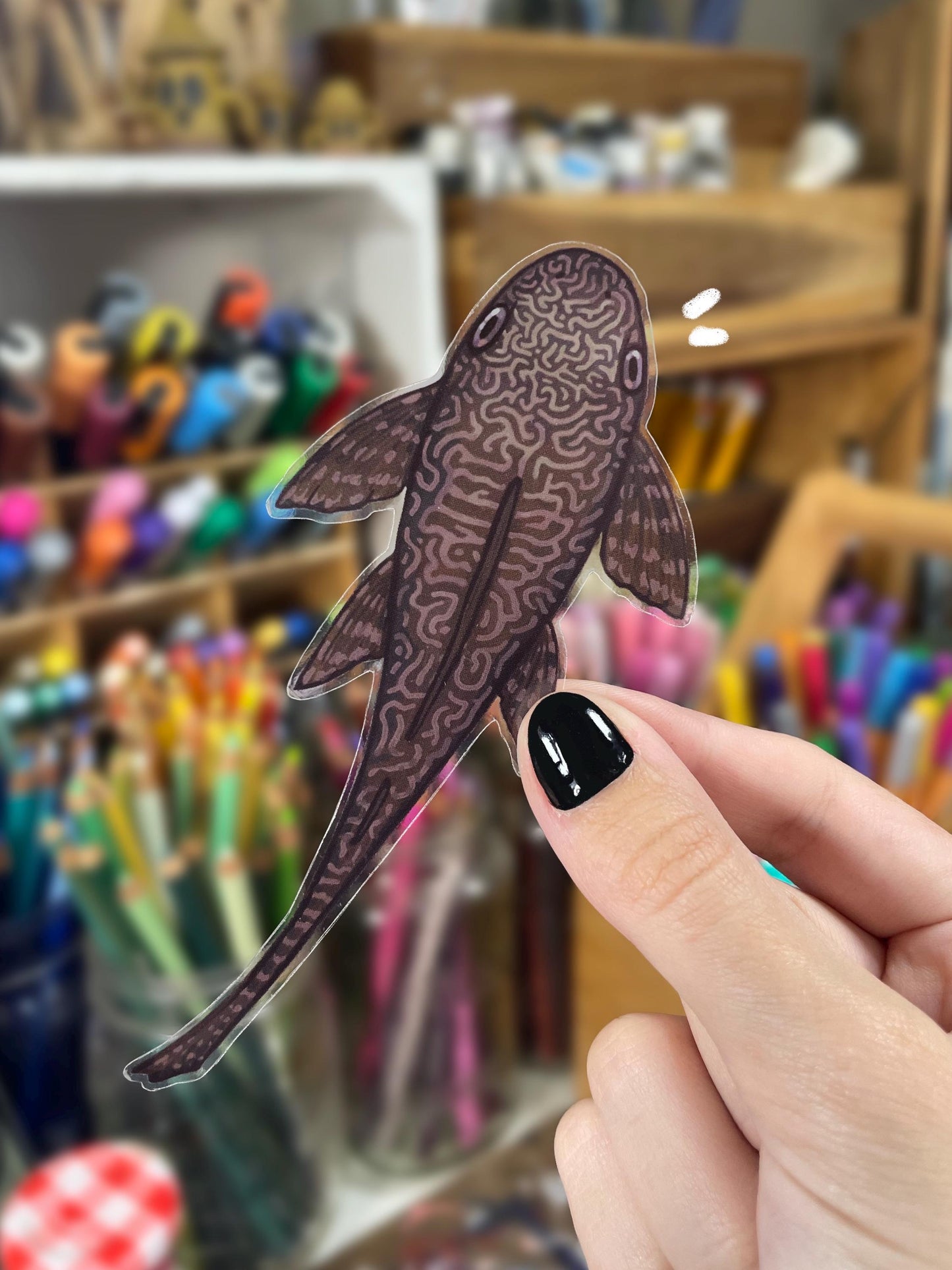 2 Clear Pleco Stickers