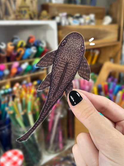 2 Clear Pleco Stickers