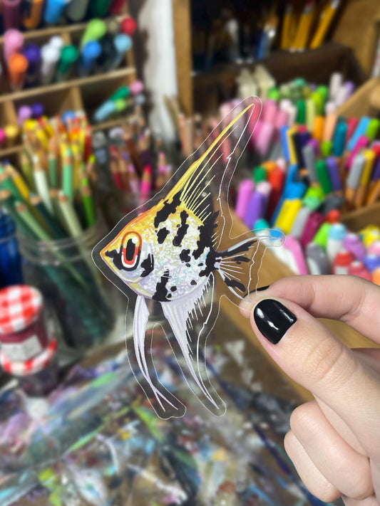 Clear Angelfish Sticker