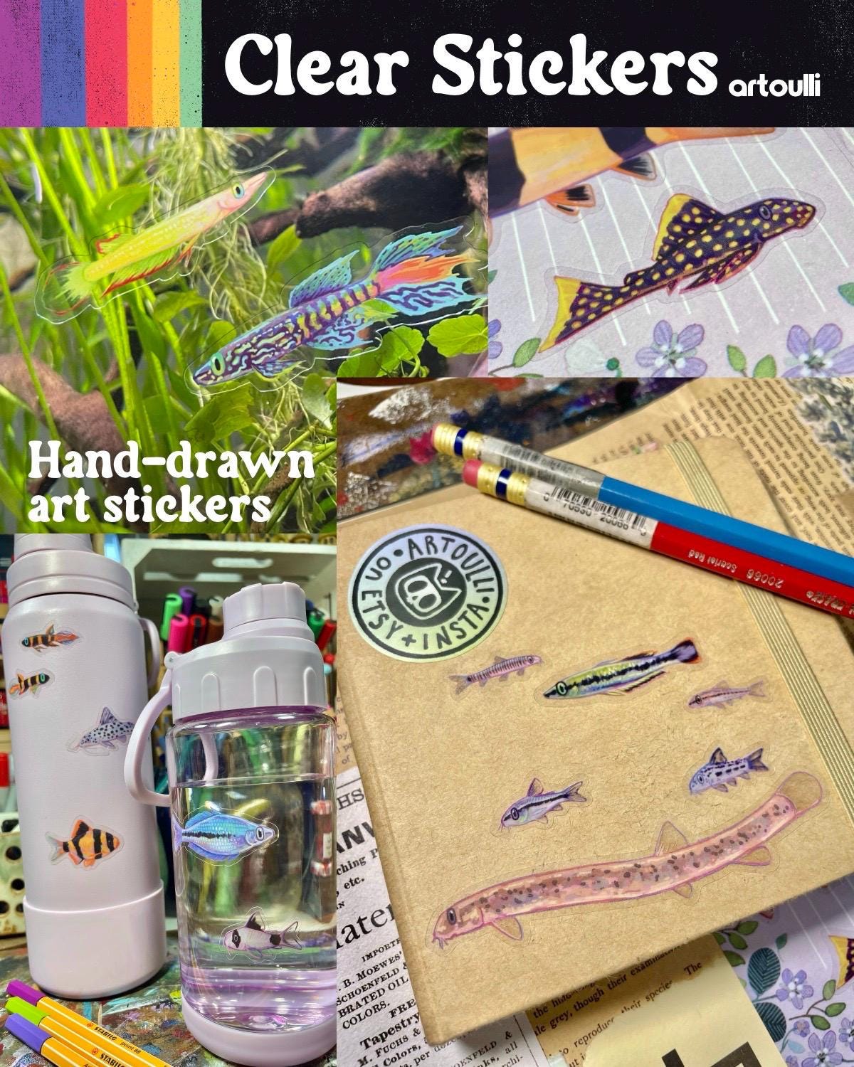 Cichlid Sticker Sheet