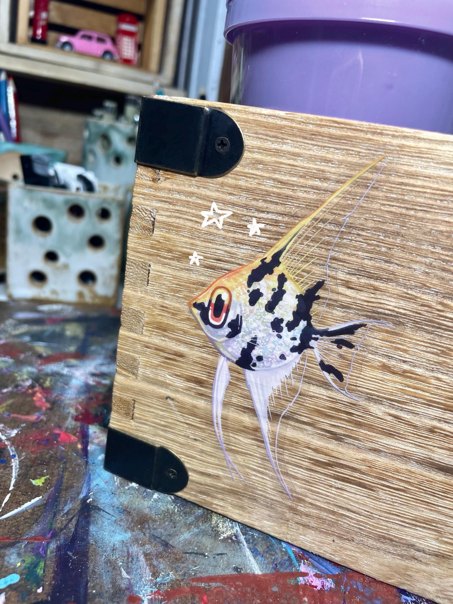 Clear Angelfish Sticker