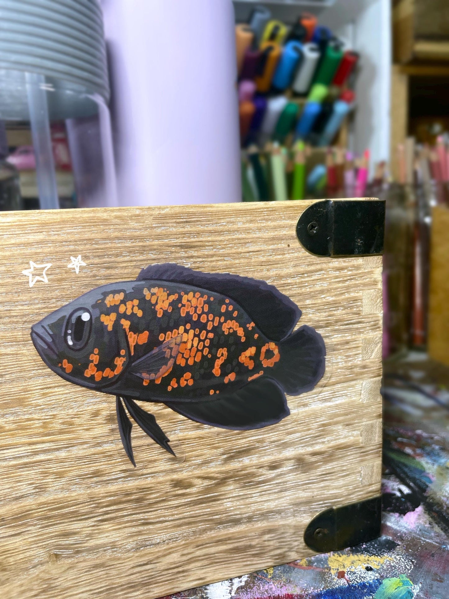 Clear Oscar Cichlid Sticker