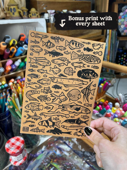 Cichlid Sticker Sheet