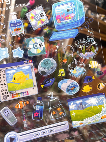 Frutiger Aero Sticker Sheet