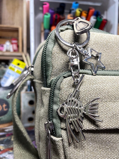 Angelfish Skeleton Keychain