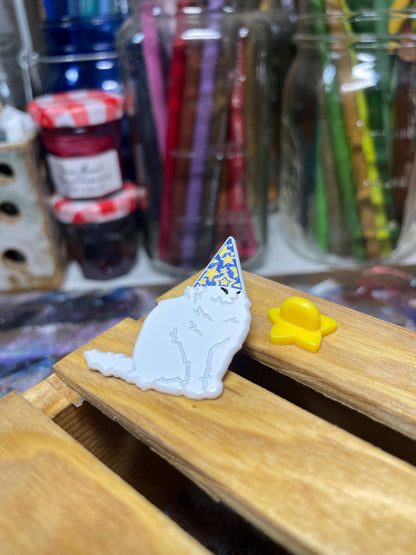Wizard Cat Enamel Lapel Pin