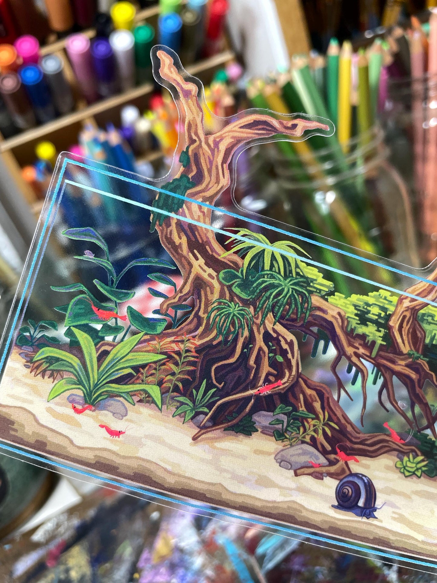 5 Clear Aquarium Stickers