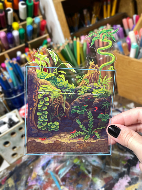 5 Clear Aquarium Stickers