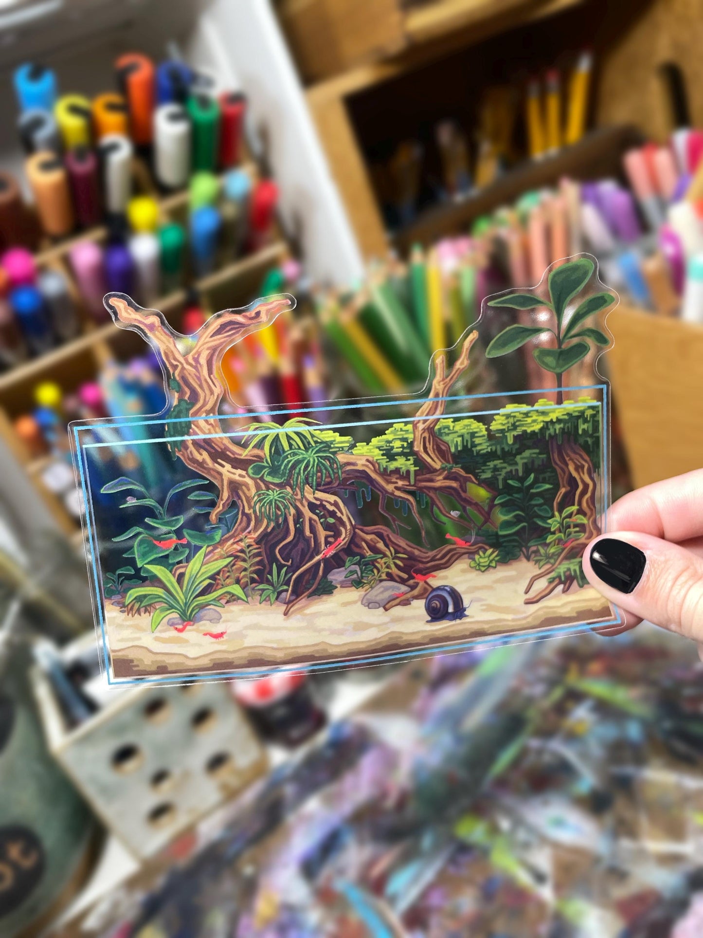 5 Clear Aquarium Stickers