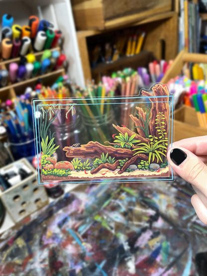 5 Clear Aquarium Stickers