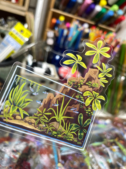5 Clear Aquarium Stickers