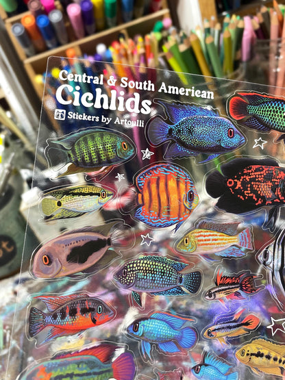 Cichlid Sticker Sheet