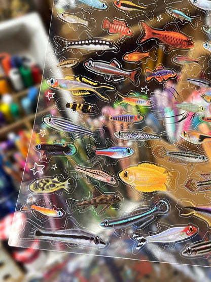 Nano Fish Sticker Sheet